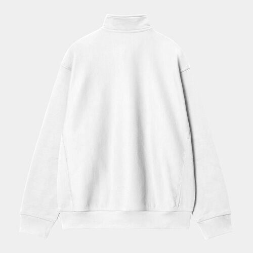 Sudadera Blanca Carhartt Half Zip American Script Sweatshirt White XS