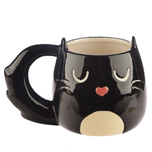 Taza Gato Feline Negro Puckator