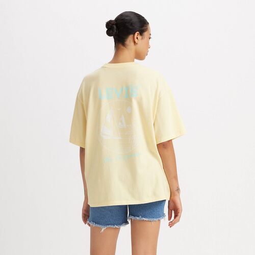 Camiseta Amarilla Levis Stack Beach Scene Anise Flower XS