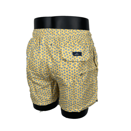 Bañador Estampado PIzza amarillo para Hombre | Blue Coast Yachting - Diseño Exclusivo y Comodidad S