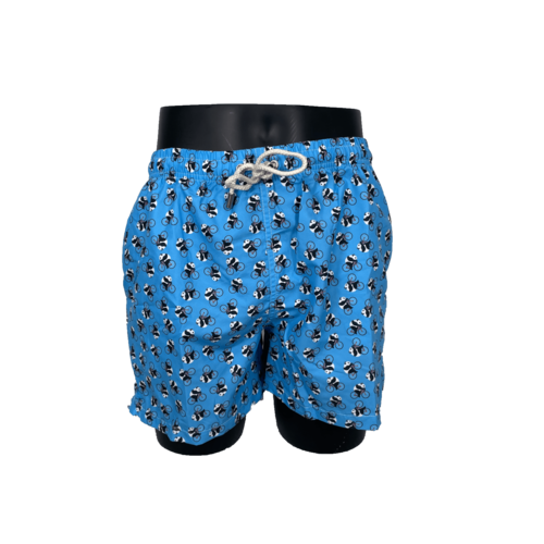 Baador Estampado Panda azul  para Hombre | Blue Coast Yachting - Diseo Exclusivo y Comodidad M