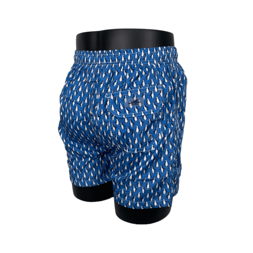 Bañador Estampado Pinguino Azul  para Hombre | Blue Coast Yachting - Diseño Exclusivo y Comodidad S