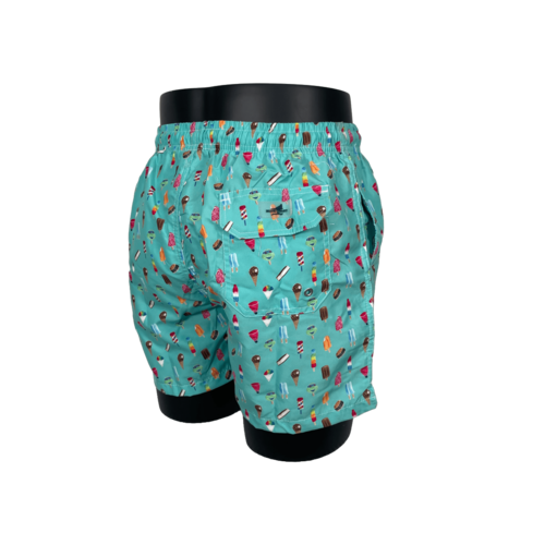 Baador Estampado Helado Verde para Hombre | Blue Coast Yachting - Diseo Exclusivo y Comodidad XL