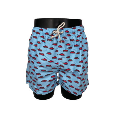 Baador Estampado Coche azul para Hombre | Blue Coast Yachting - Diseo Exclusivo y Comodidad XL