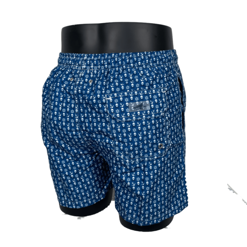 Baador Estampado Calaveras azul  para Hombre | Blue Coast Yachting - Diseo Exclusivo y Comodidad S