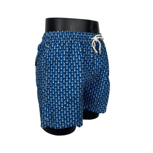 Baador Estampado Calaveras azul  para Hombre | Blue Coast Yachting - Diseo Exclusivo y Comodidad S