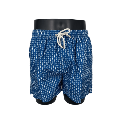 Baador Estampado Calaveras azul  para Hombre | Blue Coast Yachting - Diseo Exclusivo y Comodidad S