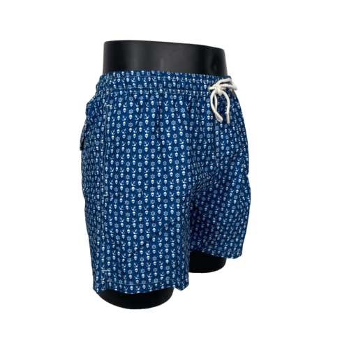 Baador Estampado Calaveras azul  para Hombre | Blue Coast Yachting - Diseo Exclusivo y Comodidad M