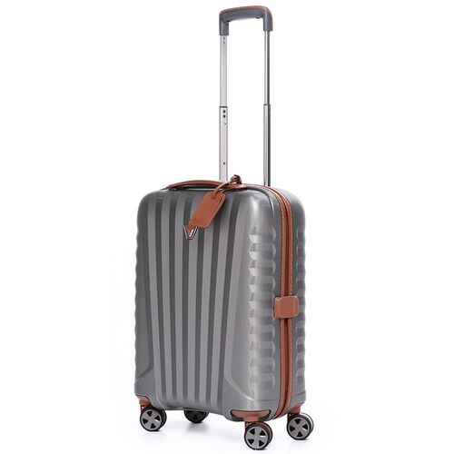 Maleta de Cabina Gris Roncato E-Lite Cognac-Titanuo 55CM