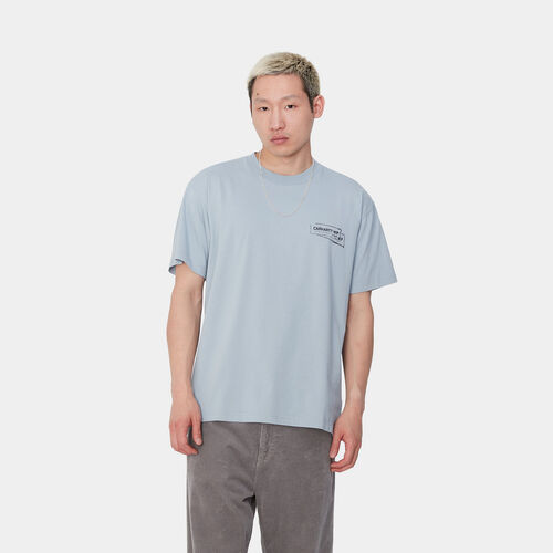 Camiseta Azul Carhartt Stamp T-Shirt Misty Sky XS