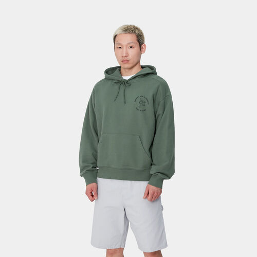 Sudadera Verde Carhartt Hooded Stamp Sweat Duck Green XS