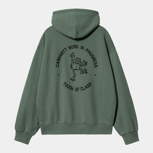 Sudadera Verde Carhartt Hooded Stamp Sweat Duck Green XS