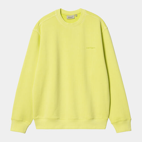 Sudadera Amarilla Carhartt Duster Script Sweat Artic Lime XS