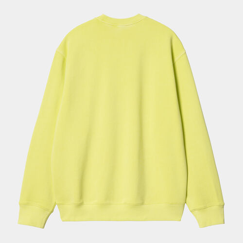 Sudadera Amarilla Carhartt Duster Script Sweat Artic Lime XS