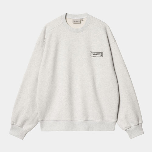 Sudadera Gris Carhartt Stamp Sweat Ash Heather XS