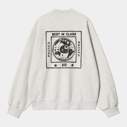 Sudadera Gris Carhartt Stamp Sweat Ash Heather XS