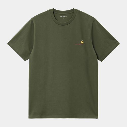 Camiseta Carhartt Verde American Script T-Shirt Tarragon S