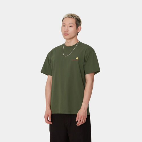 Camiseta Carhartt Verde American Script T-Shirt Tarragon S