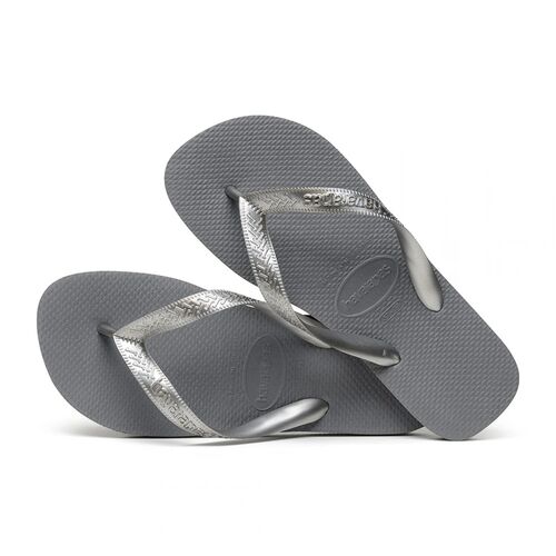 Chanclas Grises Havaianas Top Tiras Steel Grey 37/38