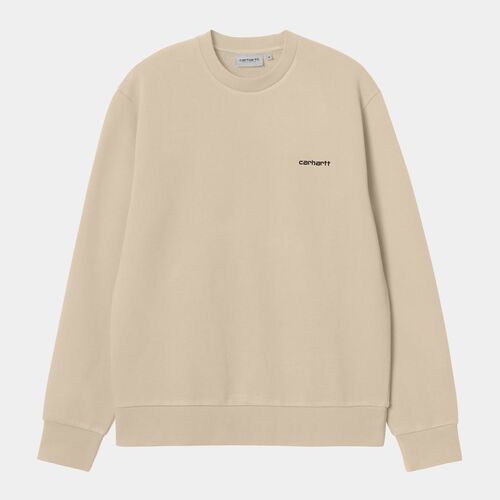 Sudadera Beige Carhartt Script Embroidery Sweat Wall XS