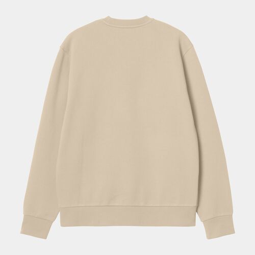 Sudadera Beige Carhartt Script Embroidery Sweat Wall M