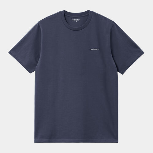 Camiseta Azul Carhartt Script Embroidery T-Shirt Air Force Blue S