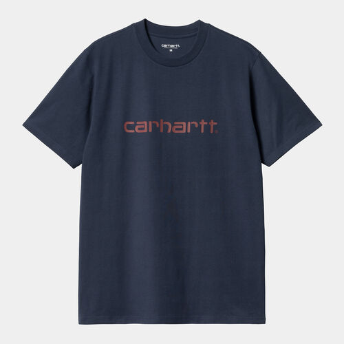 Camiseta Azul Carhartt Script T-Shirt Air Force Blue - Malbec XS