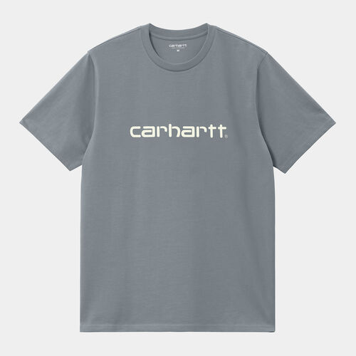 Camiseta Gris Carhartt Script T-Shirt Dove Grey - Wax M