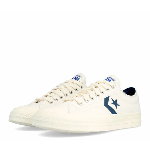 Zapatillas Blancas - Azules Converse Star Player 76 OX 40