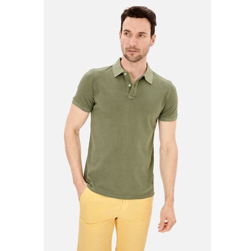 Polo Khaki Blue Coast Yachting Pique Garment Dyed S