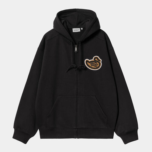 Chaqueta Negra Carhartt Hooded Brown Ducks Jacket Black XS