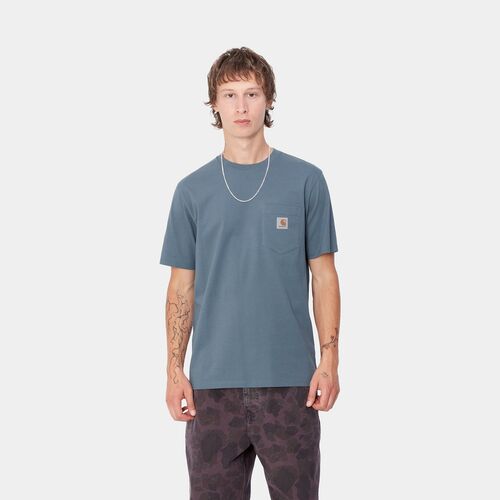 Camiseta Carhartt Azul con bolsillo S/S Pocket T-Shirt Positano M