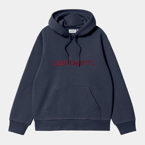 Sudadera Azul Carhartt con capucha Hooded Sweat Air Force Blue - Malbec S