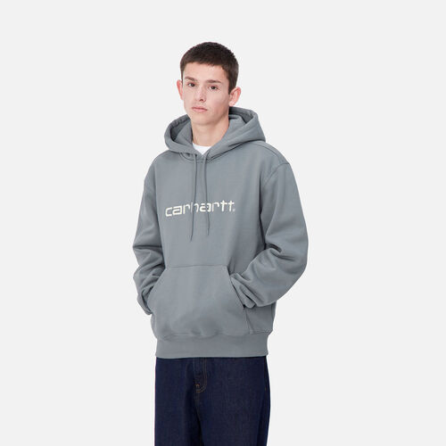 Sudadera Gris Carhartt con capucha Hooded Sweat Dove Grey XS