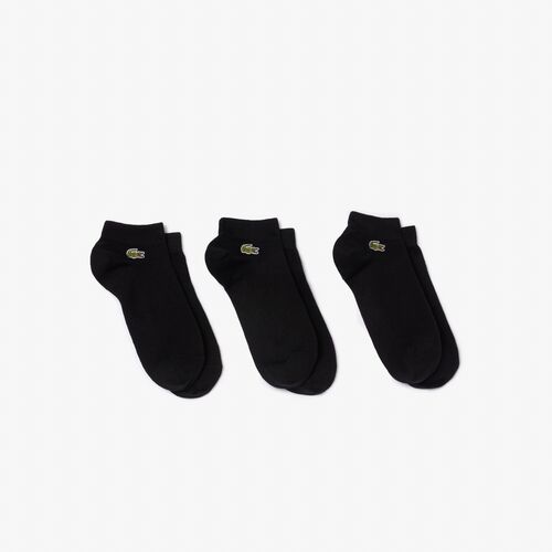 Pack de tres Calcetines Bajos Negros Lacoste 43/46