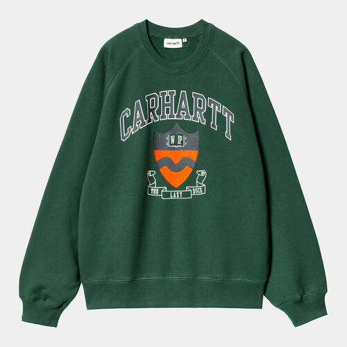 Sudadera Verde Carhartt Lazy Duck Academy Sweat Sycamore Tree M