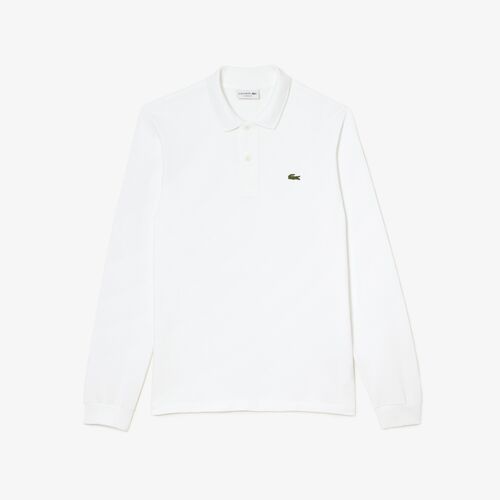 Polo Blanco Lacoste L.12.12 Manga Larga M