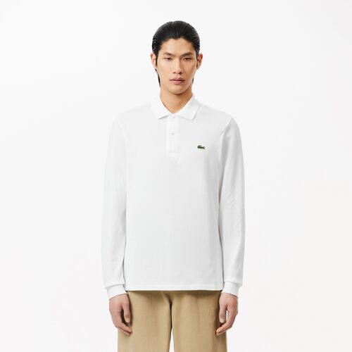 Polo Blanco Lacoste L.12.12 Manga Larga M