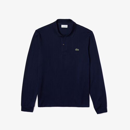 Polo Azul Lacoste L.12.12 Manga Larga S