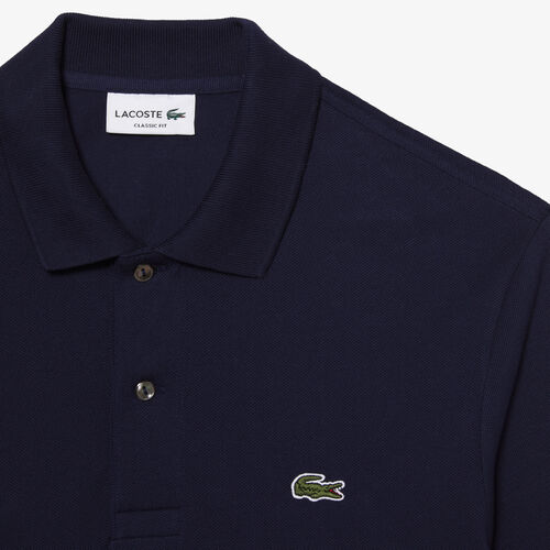 Polo Azul Lacoste L.12.12 Manga Larga S