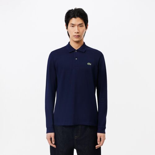 Polo Azul Lacoste L.12.12 Manga Larga S