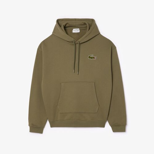 Sudadera Verde Lacoste con Capucha de Corte Holgado M