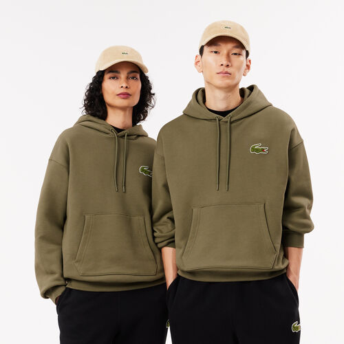 Sudadera Verde Lacoste con Capucha de Corte Holgado M