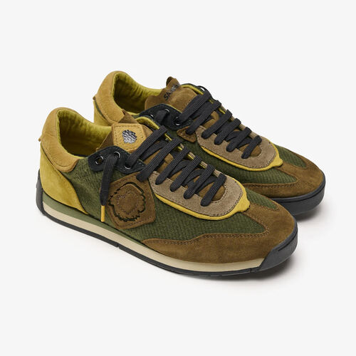 Zapatillas Verdes Satorisan Enso Twill Felt Khaki Psychadelic 40