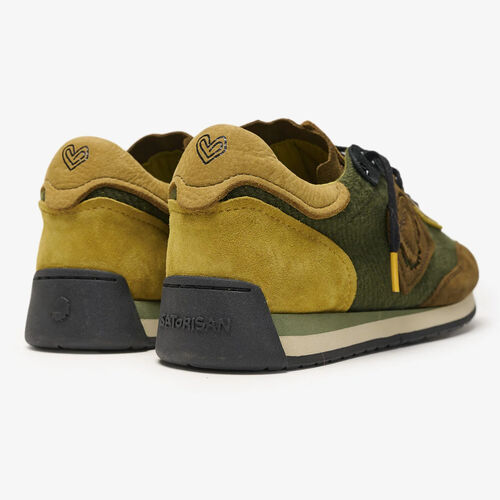 Zapatillas Verdes Satorisan Enso Twill Felt Khaki Psychadelic 40