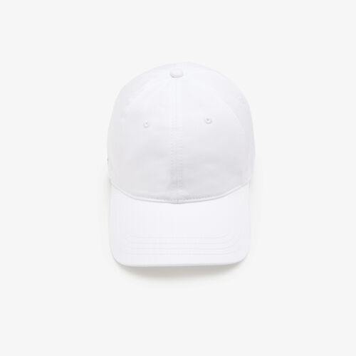 Gorra Blanca Unisex Lacoste en Sarga de Algodón Ecológico 