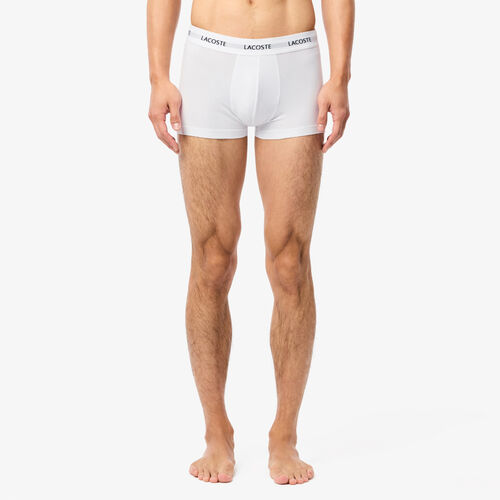 Pack 3 Calzoncillos Boxer Lacoste Courts Negro, Blanco, Gris S